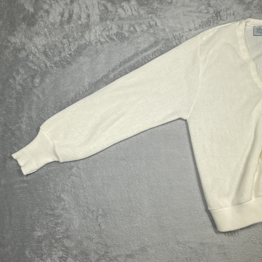 Vintage Arnold Palmer Signature Collection Cardigan Sweater Mens Large Ivory USA - Picture 8 of 15